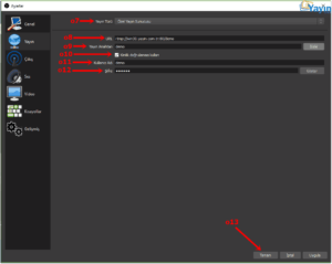 Obs Yayın Ayarları
