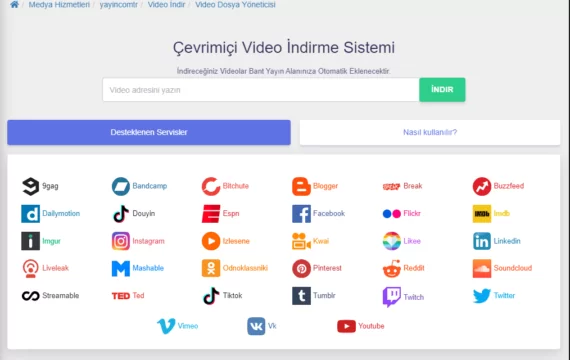 Video İndirme Sistemi